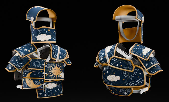 Mask and chestplate armor set fully modeled and textured by me.