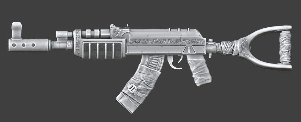 High poly AK-47 modeled for Rust.