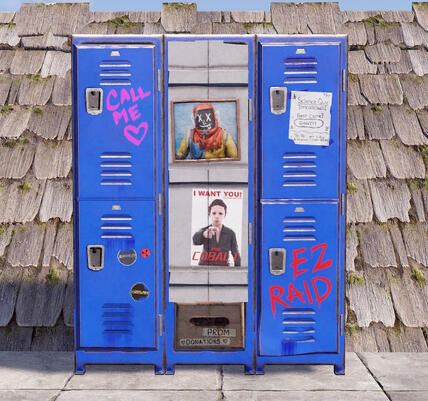 Locker skin modeled in high poly and baked onto a base low poly mesh with custom textures created by myself.